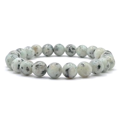 8mm Kiwi Jasper Bead Bracelet