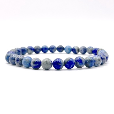 6mm Lapis Lazuli Bead Bracelet