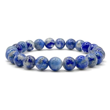 8mm Lapis Lazuli Bead Bracelet