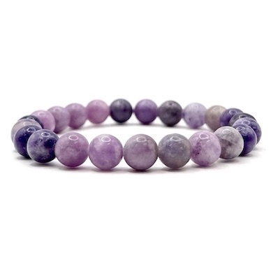 8mm Lepidolite Bead Bracelet