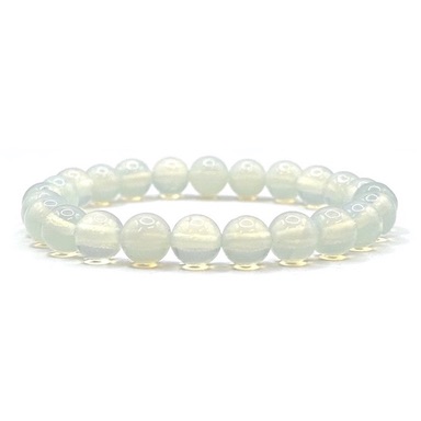 8mm Opalite Bead Bracelet Manmade