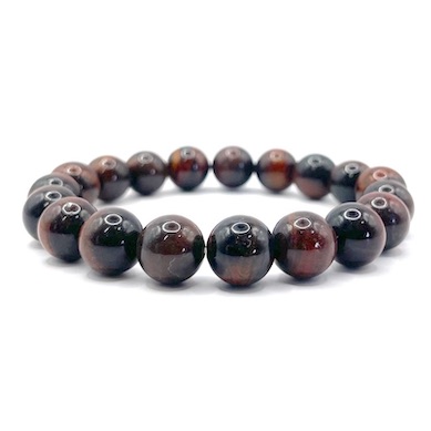10mm Red Tiger's Eye AB+ Bead Bracelet