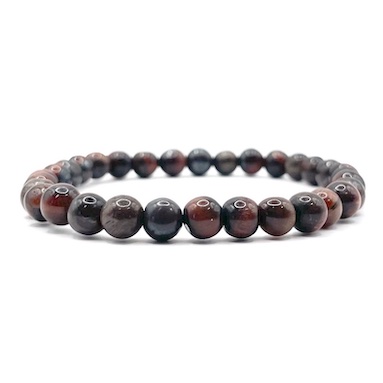 6mm Red Tiger's Eye AB+ Bead Bracelet