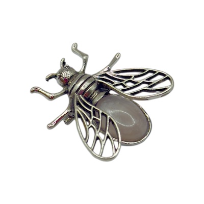 Rose Quartz Bee Brooch