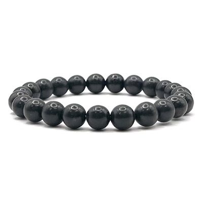8mm Shungite Beaded Bracelet