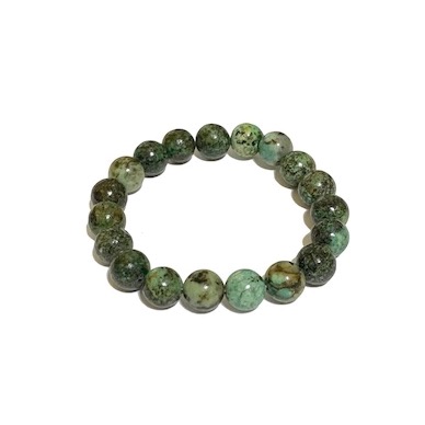 10mm African Turquoise (Dyed) Beaded Bracelet