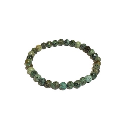 6mm African Turquoise (Dyed) Beaded Bracelet