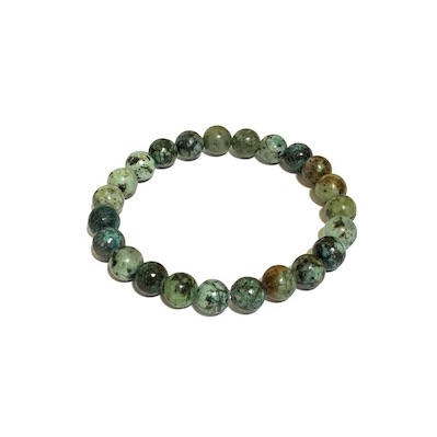 8mm African Turquoise (Dyed) Beaded Bracelet