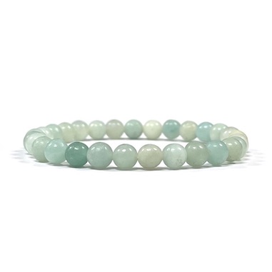 6mm Blue Amazonite Beaded Bracelet
