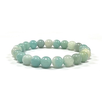 8mm Blue Amazonite Beaded Bracelet