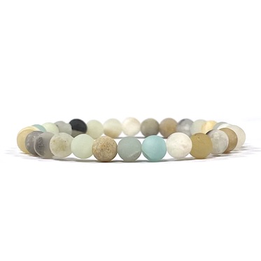 6mm Amazonite Matte Beaded Bracelet