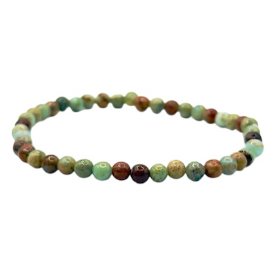 4mm Aqua Terra Jasper Beaded Bracelet