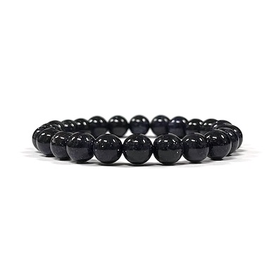 8mm Blue Sandstone Beaded Bracelet