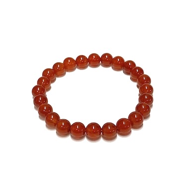 8mm Carnelian (A) Beaded Bracelet