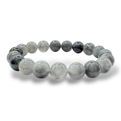10mm Cloudy Quartz Beaded Bracelet