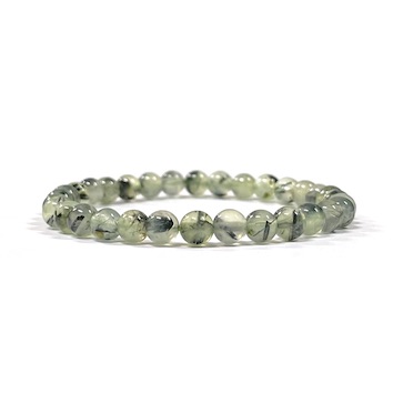 6mm Devil Prehnite Beaded Bracelet