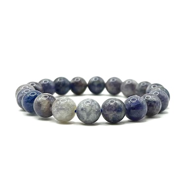 10mm Iolite Beaded Bracelet