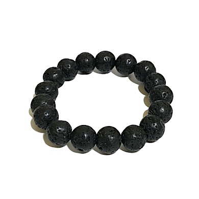 12mm Lava Stone Beaded Bracelet