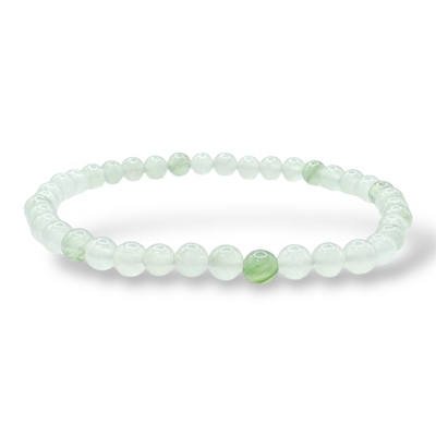 4mm Light Jade Beaded Bracelet