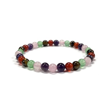 6mm Mixed Crystal Beaded Bracelet