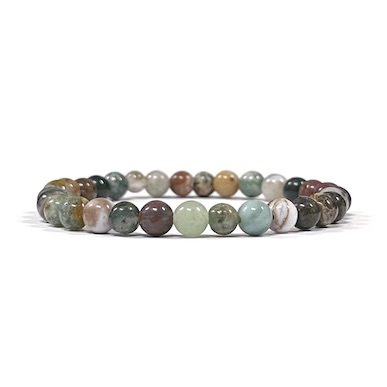 6mm Ocean Agate Beaded Bracelet