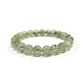 8mm Prehnite Beaded Bracelet