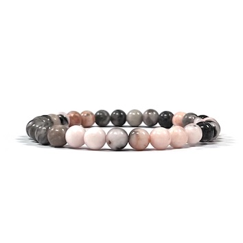 6mm Pink Zebra Jasper Beaded Bracelet