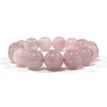 14mm Rose Quartz Beaded Bracelet