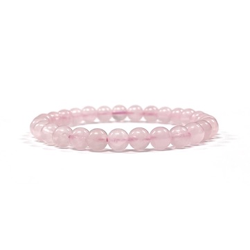 6mm Rose Quartz Beaded Bracelet