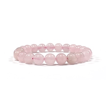 8mm Rose Quartz Beaded Bracelet