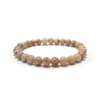 6mm Red Web Jasper Beaded Bracelet
