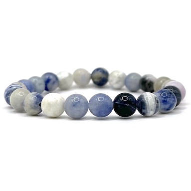 8mm Sodalite Beaded Bracelet