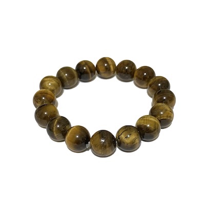 12mm Tiger's Eye (AB) Beaded Bracelet