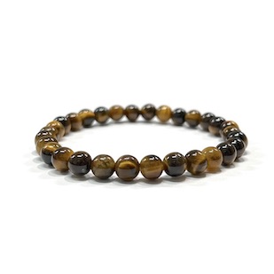 6mm Tiger's Eye (AB+) Beaded Bracelet