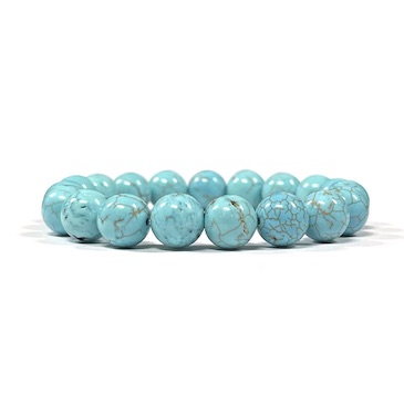 10mm Turquoise Look Beaded Bracelet