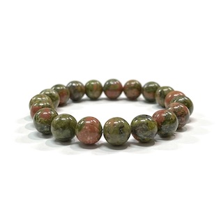 10mm Unakite Beaded Bracelet