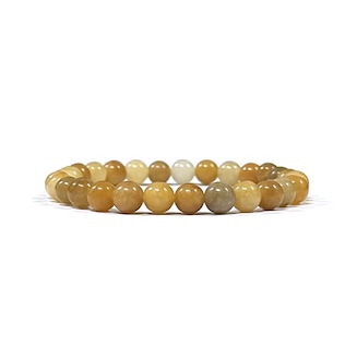6mm Yellow Jade Beaded Bracelet