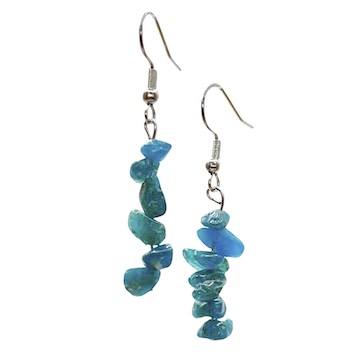Apatite Chip Earrings Surgical Stainless Steel