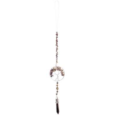 Tiger's Eye Tree of Life + Point Hanging