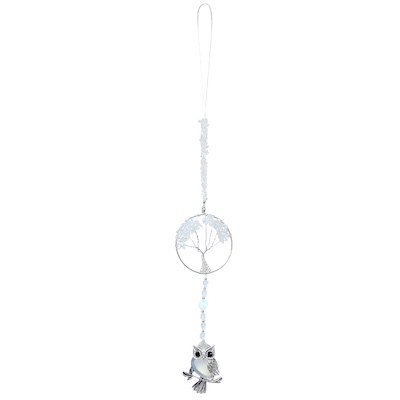 Opalite Tree of Life + Owl Hanging