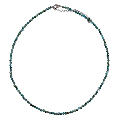 3mm Ice Apatite Faceted Semi-Precious Stone Necklace