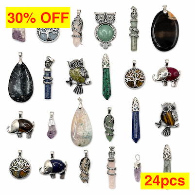 30% OFF - 24pcs Assorted Fancier Crystal Pendants
