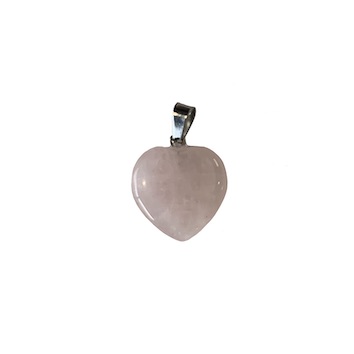 6 x 20mm Rose Quartz Heart Pendant