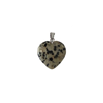 6 x 20mm Dalmation Jasper Heart Pendant