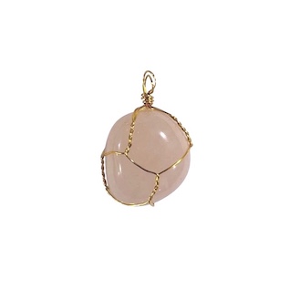 Assorted Tumbled Stone Wire Pendant
