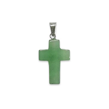 6 x Green Aventurine Cross Pendant