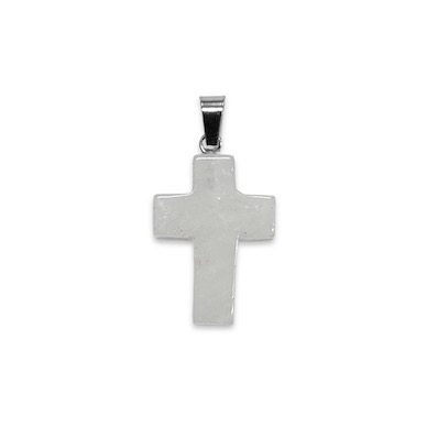6 x White Quartz Cross Pendant