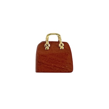 3 x Red Jasper Handbag Pendant