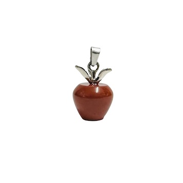 6 x Red Jasper Apple Pendant