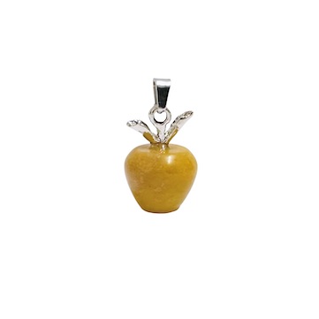 6 x Yellow Jade Apple Pendant